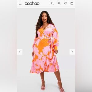 Boohoo wrap dress